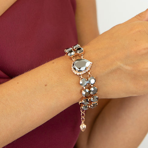 Apyrankė "Debesu Piliens III (Jet Hematite)" su Preciosa™ kristalais